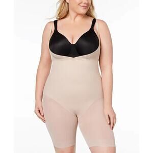 Miraclesuit Women's Sexy Sheer Extra Firm Thigh Slimmer, Beige, Size XL 0114